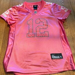 Green Bay Packers pink Rodger’s jersey women’s medium